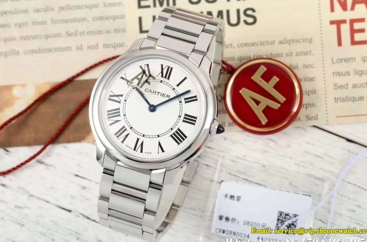 36mm SS Ronde Must White Quartz Dial SS AF 0128